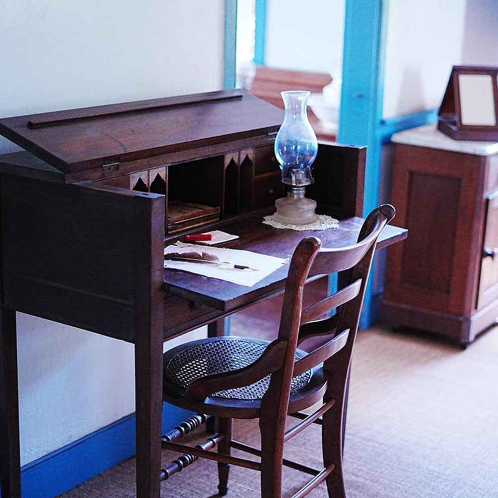 image of interior of Baldwin Home in Lahaina.